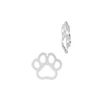 SS 8.6X8.6MM Dog Paw Outline Charm