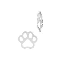 SS 11.2X10.8MM Dog Paw Outline Charm