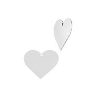 SS 6.4X5.9MM Solid Heart Charm