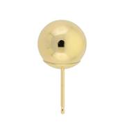 18KY 7mm Light Weight Ball Earring Stud