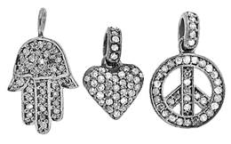 Sterling Silver Diamond Charms