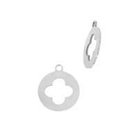 Sterling Silver Clover Coin Charm