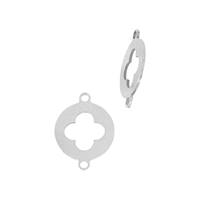 Sterling Silver Clover Coin Connector