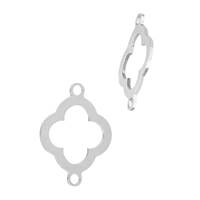 Sterling Silver Clover Outline Connector