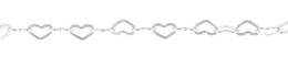 Sterling Silver Flat Heart Shape Chain