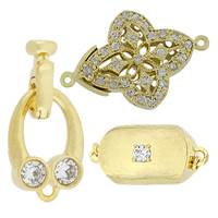 Vermeil Gold Cubic Zirconia Clasps