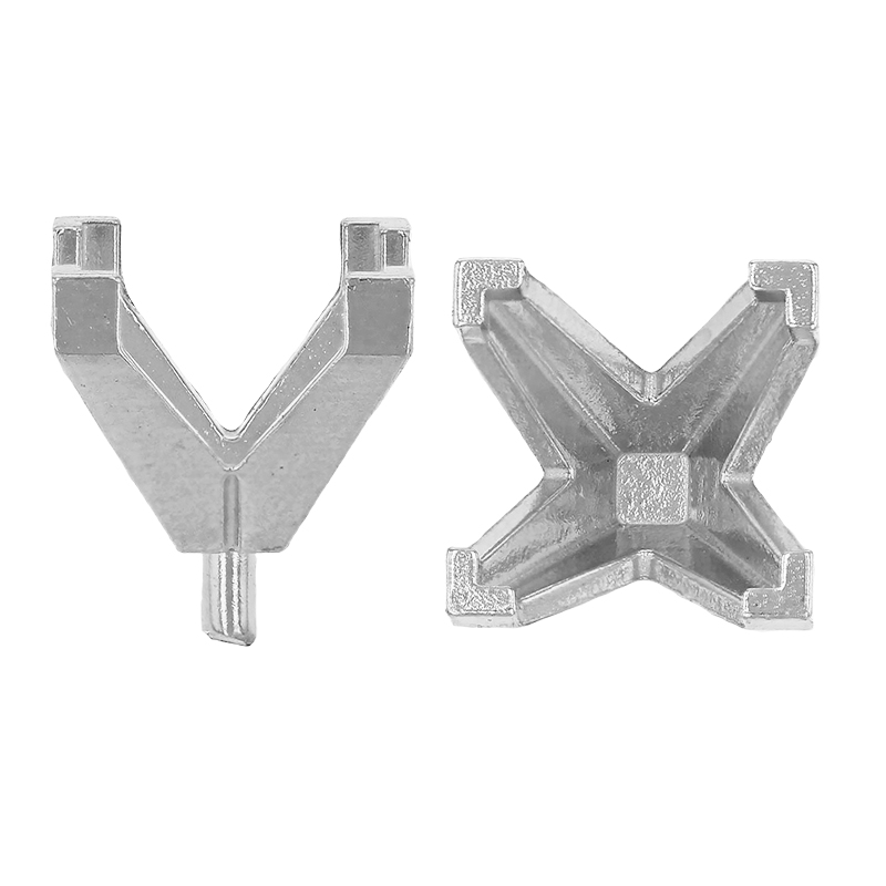 14KW 2.5mm 5pts 4 Prong Square V-End Metal Mold With Peg