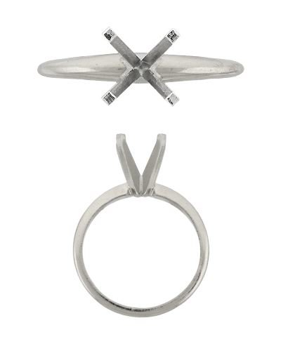 7mm 1.5ct Round 4 Prongs Heavy Solitaire Ring Fit Finger Size 6