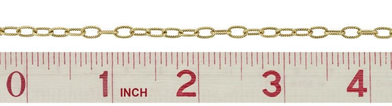 Gold Filled Hammer Oval Cable Chain