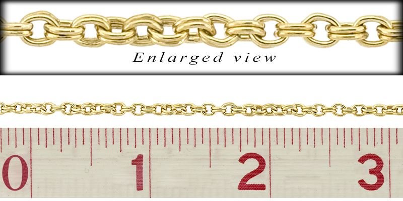 GF 2.7mm Chain Width Double Round Cable Chain