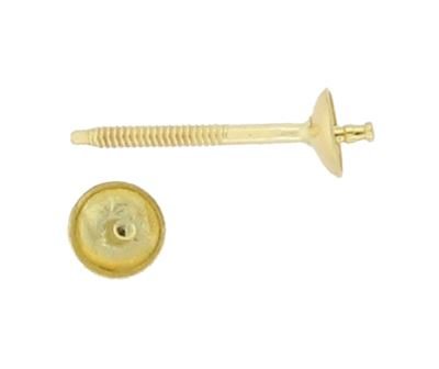 14KY 3mm cup Screw Post Pearl Earring