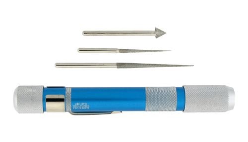 DELUXE BEAD REAMER WITH ALUMINUM HANDLE AND THREE DIAMOND TIPS