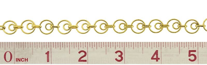 VERMEIL INNER CIRCLE AND SHORT CABLE CHAIN