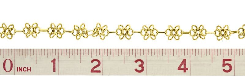 VERMEIL FLOWER CABLE CHAIN