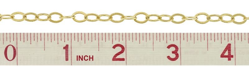 Gold Filled Hammer Oval Cable Chain