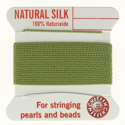 2 Jade Green Griffin Silk Cord 0.45mm