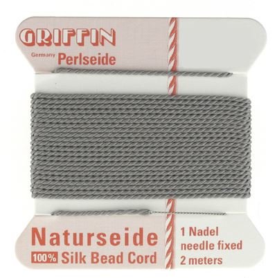 2 Grey Griffin Silk Cord 0.45mm