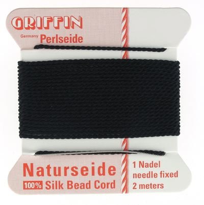 2 Black Griffin Silk Cord 0.45mm