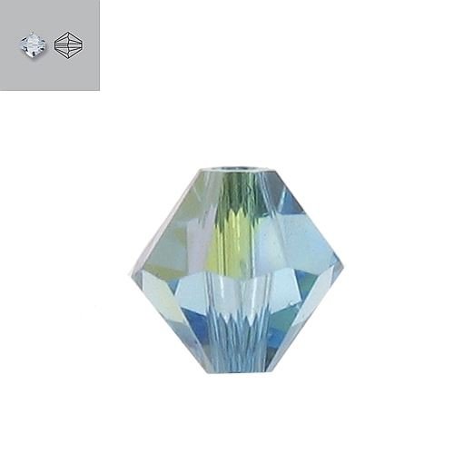 3mm Aquamarine Aurore Boreale 5328 Swarovski Bead