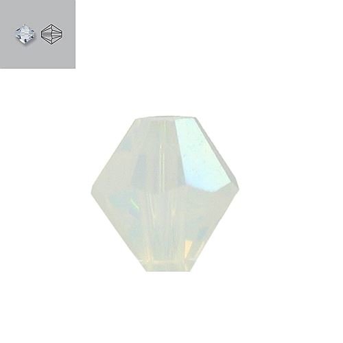 4mm White Opal Aurore Boreale 5328 Swarovski Bead