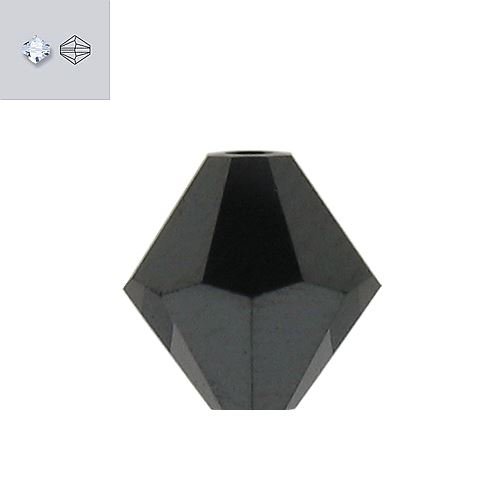 6mm Jet Hematite 2X 5328 Swarovski Bead
