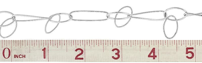Sterling Silver Large Twisted Drop Cable Chain