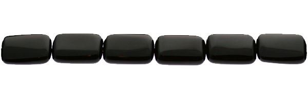 13X18MM RECTANGLE BLACK AGATE BEAD