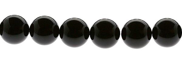 2MM ROUND BLACK AGATE BEAD