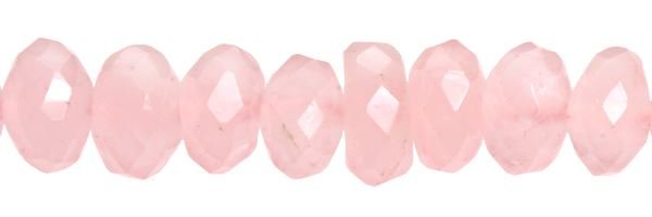 4MM ROUNDEL FACETED ROSE QUARTZ BEAD