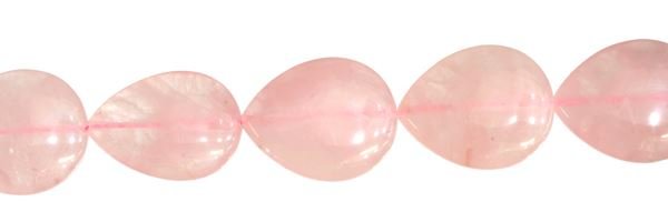 13X18MM PEAR DRILL THROUGH ROSE QUARTZ BEAD