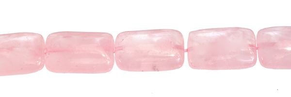 13X18MM RECTANGLE ROSE QUARTZ BEAD