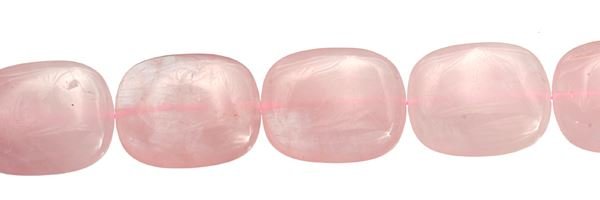 18X24MM TV-FACE ROSE QUARTZ BEAD