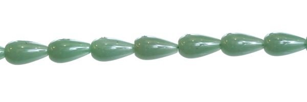 8X12MM DROP DRILL THROUGH AVENTURINE BEAD