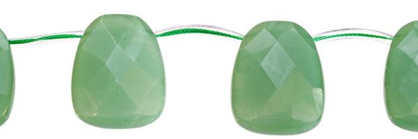 30X40MM LADDER FACETED TOP DRILL AVENTURINE BEAD