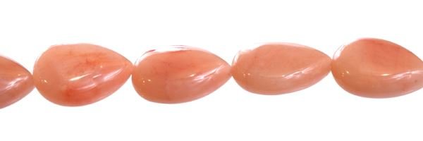 13X18MM PEAR DRILL THROUGH PINK AVENTURINE BEAD