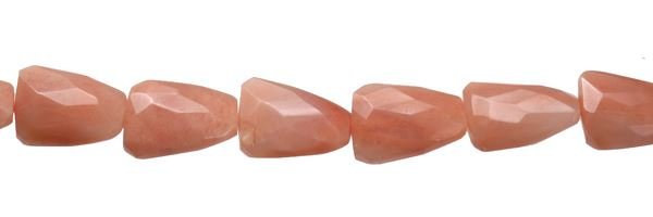 18X25MM WAVE LADDER FACETED DRILL THROUGH PINK AVENTURINE BEAD