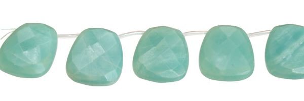 30X40MM LADDER FACETED TOP DRILL AMAZONITE BEAD