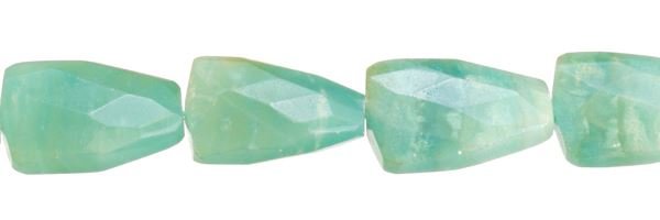 18X25MM WAVE LADDER FACETED DRILL THROUGH AMAZONITE BEAD