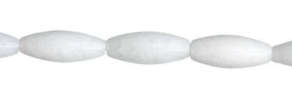 4X6MM RICE WHITE JADE BEAD