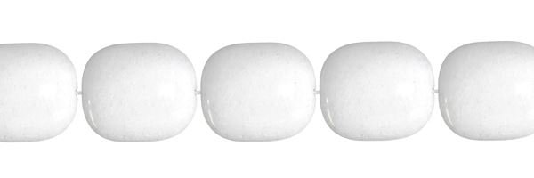 24X28MM TV-FACE WHITE JADE BEAD