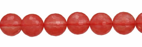 3MM ROUND FACETED CHERRY QUARTZ BEAD