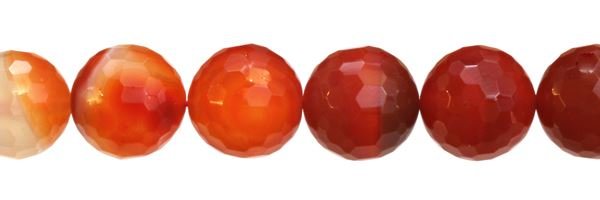 6MM ROUND FACETED RED AGATE NATURAL COLOR BEAD
