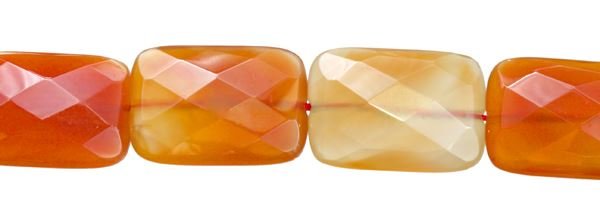 10X14MM RECTANGLE FACETED RED AGATE NATURAL COLOR BEAD