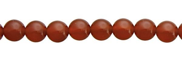 6mm Round Red Agate Bead