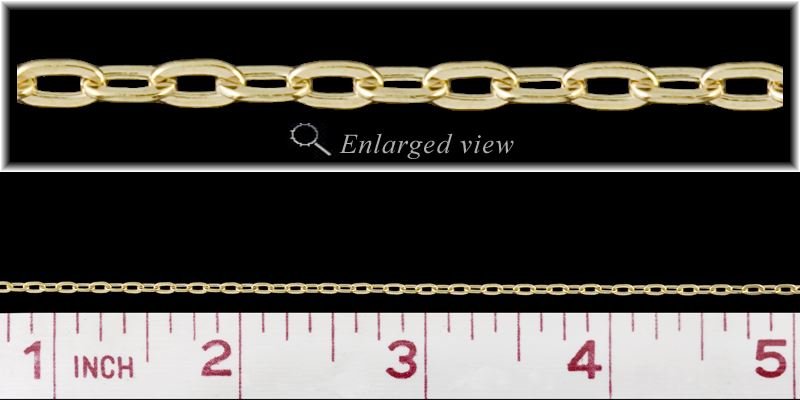Gold Filled Flat Oval Cable Chain