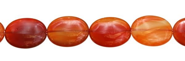15X20MM OVAL RED AGATE NATURAL COLOR BEAD