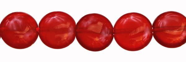8MM COIN RED AGATE BEAD