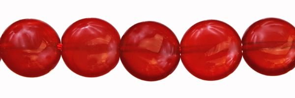 10MM COIN RED AGATE BEAD