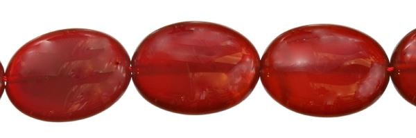 15X20MM OVAL RED AGATE BEAD