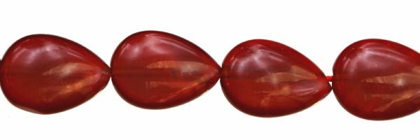 13X18MM PEAR DRILL THROUGH RED AGATE BEAD